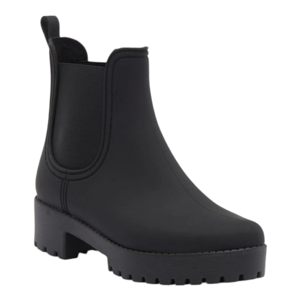 NEW NWOB Jeffrey Campbell Rainz Lug Sole Rain Chelsea Stretch Boot Black…